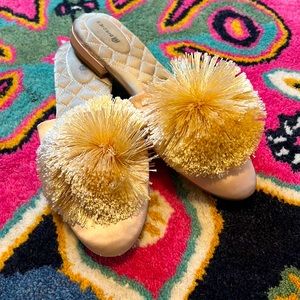 BIRDIES songbird pom pom slides slippers